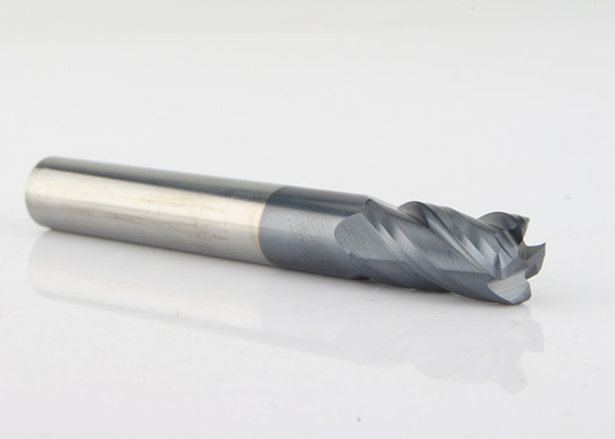 Panjang Cutting Panjang Padat Carbide Ball Nose End Mills HRC45 / 50 Untuk Penggilingan