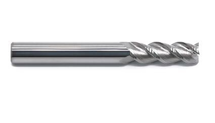 CNC 3 Flute Milling Cutter Alat Pemotong Aluminium Karbida Padat HRC50