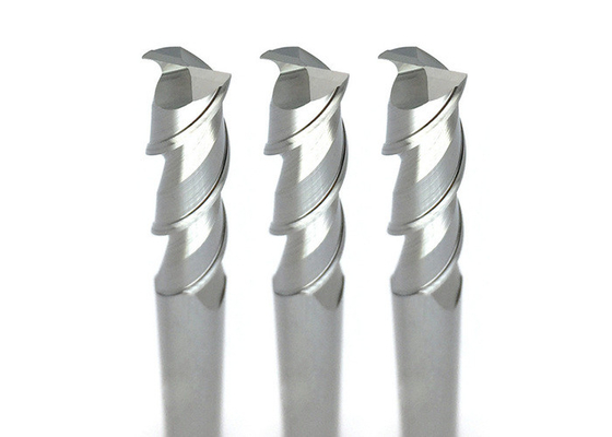 2/3 Seruling Dipoles HRC55 Tungsten Carbide End Mill Cutter Untuk Alat Pemotong Aluminium