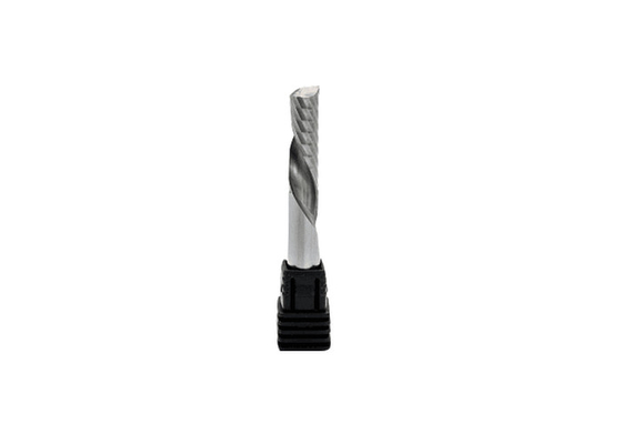 Umur Panjang 3.175mm Tunggal Flute Spiral Bit Carbide Milling Cutter Untuk Akrilik