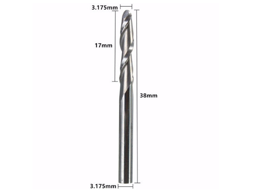 32mm Solid Carbide Ball Nose End Mills 3.175mm Alat Pemotong CNC