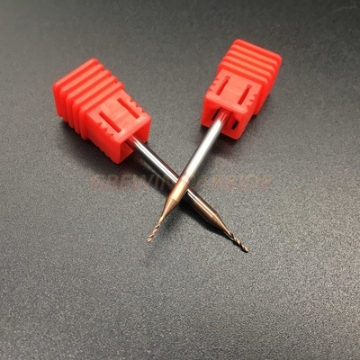 Tungsten Carbide Coated Micro-Diameter Milling Cutter Taper 2 Seruling End Mill
