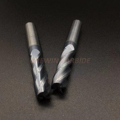 Solid Carbide Tialn Coated 1/2 Inch Ukuran 4 Flutes Flat End Mill dengan Kualitas Tinggi