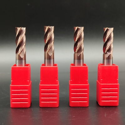 Tungsten Carbide End Mill Square 4 Seruling HRC55 D4 D6 D8 D10 D20mm Dengan Lapisan