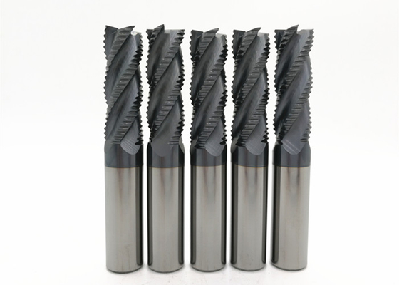 3 Flute Milling Machine Cutting Bits Altin Coating Solid Carbide Rough End Mills Sertifikasi ISO