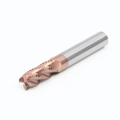 AlTiN Coated CNC Milling Tools 4 Seruling Solid Carbide Roughing Glass Cutting End Mill
