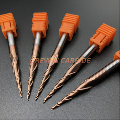 R2.0 * D10 * 70 * 110L HRC55 2f Tapered Ball Nose End Mill CNC Router End Milling Bits