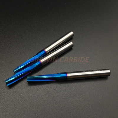 Kualitas Tinggi Solid Carbide Lurus Shank Spiral Flute Reamer Padat Carbide Reamer dengan HRC 65