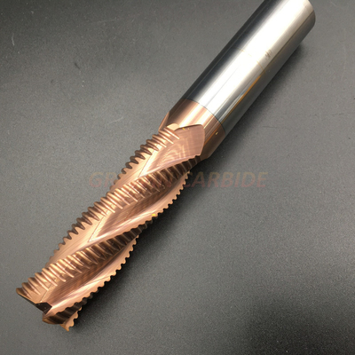 Alat pemotong Tungsten Carbide Roughing 4 Flute Square End Mills