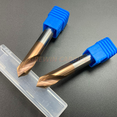 60HRC Carbide Button Bits Tungsten Indexable Roughing End Mill Copper Coated